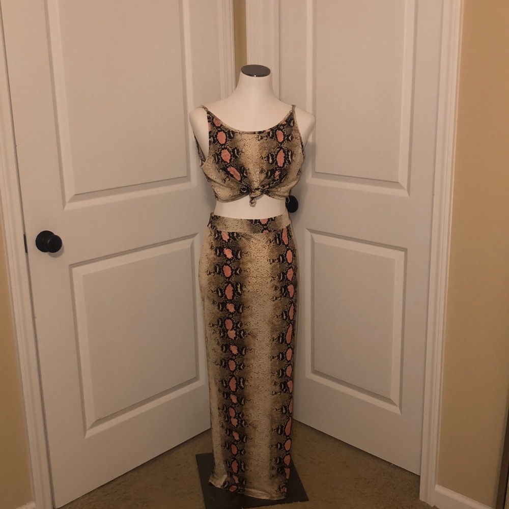 Snake Print Matching Set